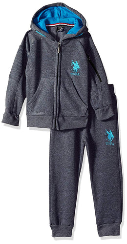 U.S. Polo Assn. - Juego de impermeable, forro polar, para niño