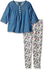 U.S. Polo Assn. Conjunto de Blusa y Leggings para niñas